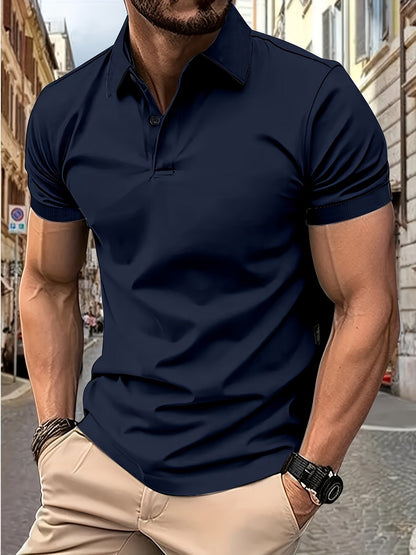 Polo homme à manches courtes – T-shirt élégant en coton pour été casual