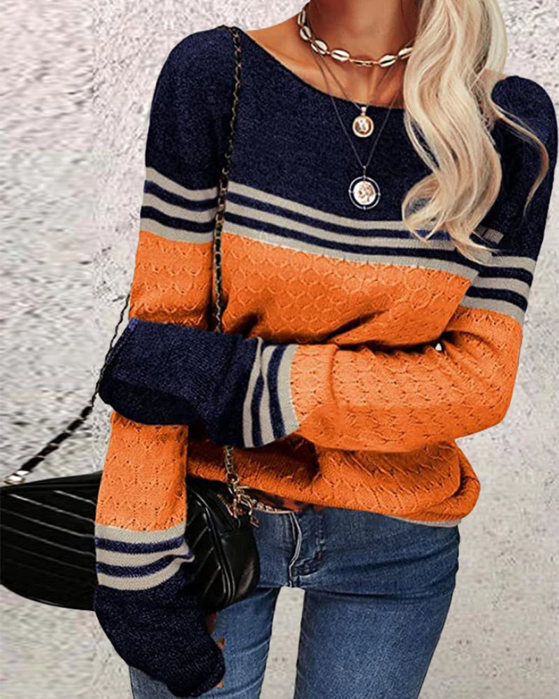 Pull en tricot femme – Pull doux et chaud à manches longues pour hiver