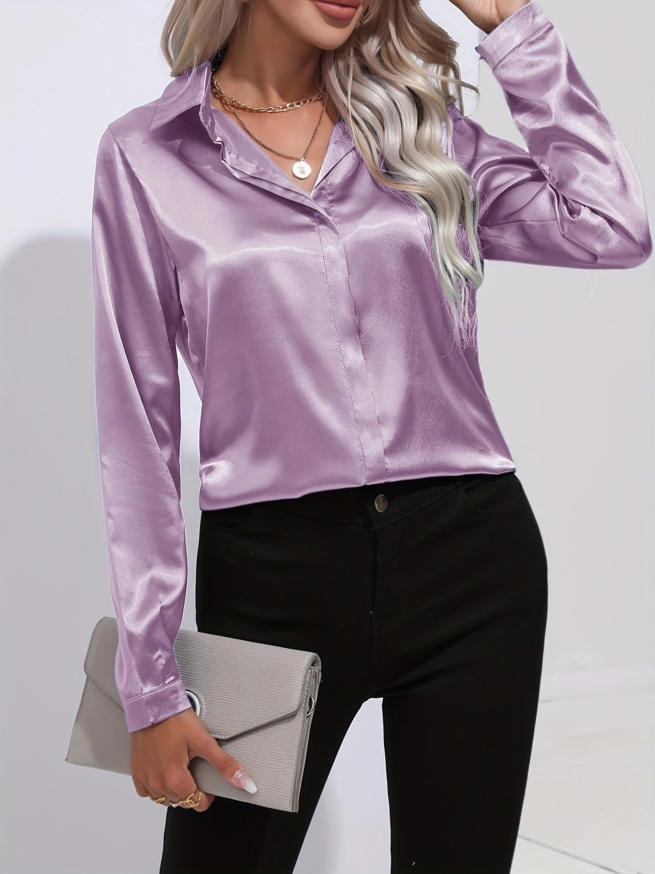 Blouse femme manches longues – Chemisier élégant en coton léger pour tous les jours