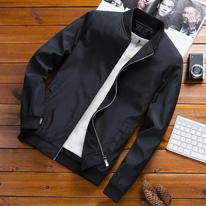 Veste bomber homme – Veste légère en nylon avec poches pour look décontracté