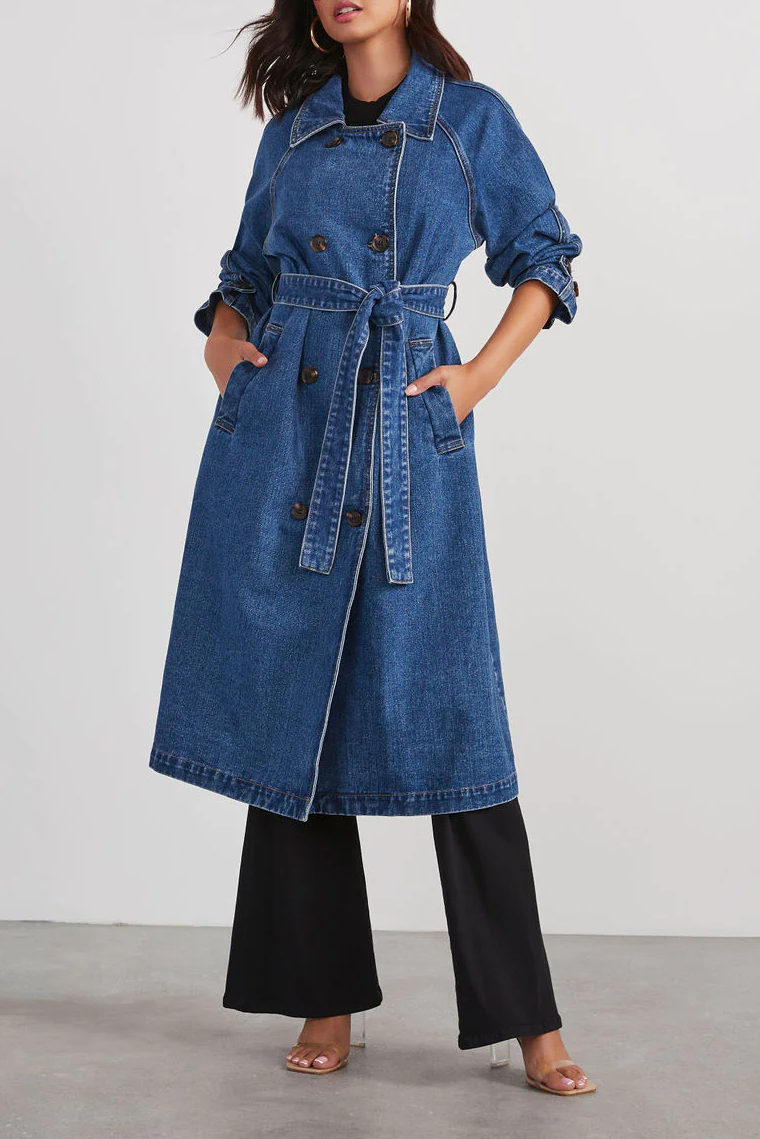 Manteau en jean femme – Veste longue en denim chic et tendance pour automne