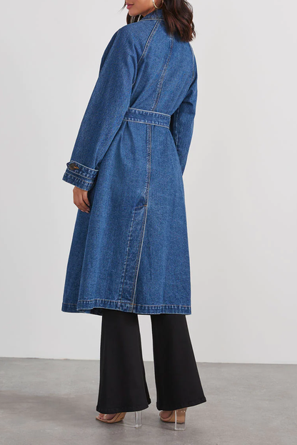 Manteau en jean femme – Veste longue en denim chic et tendance pour automne