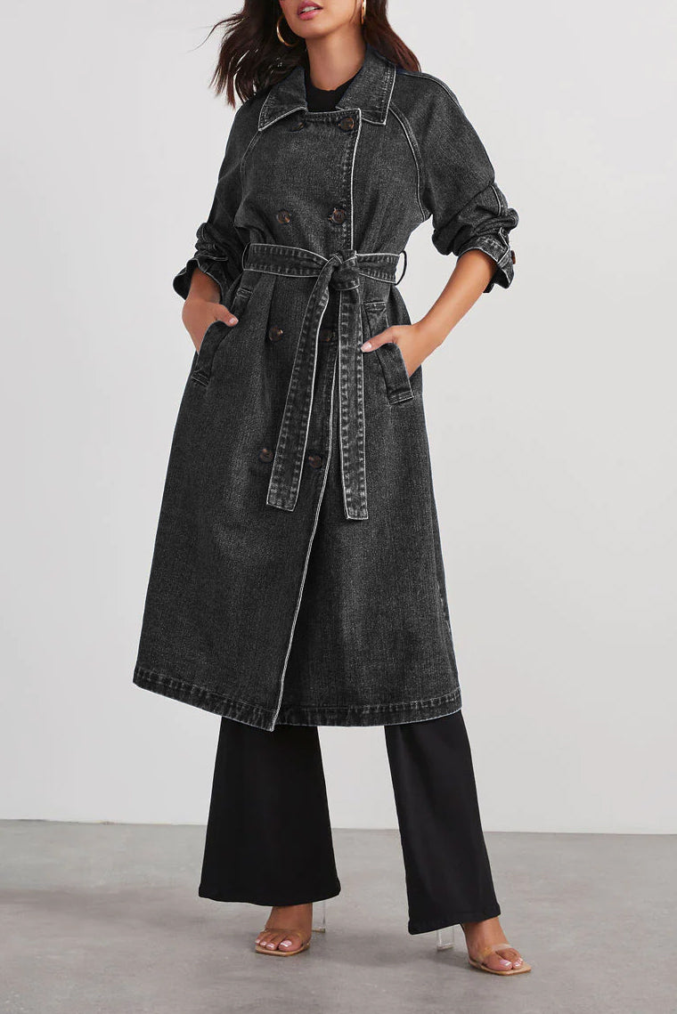 Manteau en jean femme – Veste longue en denim chic et tendance pour automne