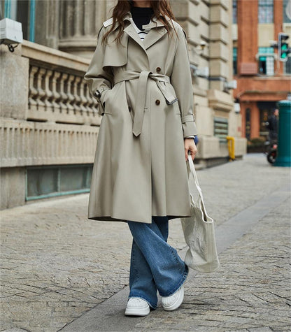 Trench-coat femme classique – Manteau élégant avec ceinture pour toutes occasions