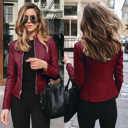 Veste élégante femme – Veste à zip chic en tissu doux pour sorties et travail