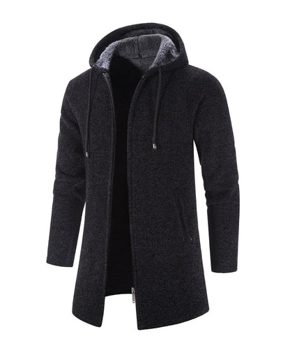 Veste à capuche homme – Veste chaude et confortable en coton pour hiver