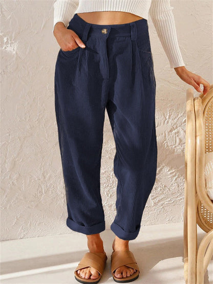 Pantalons de loisirs femme – Pantalon décontracté en coton léger et confortable