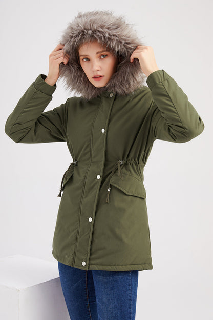 Parka femme avec capuche – Veste chaude imperméable pour hiver chic et confortable