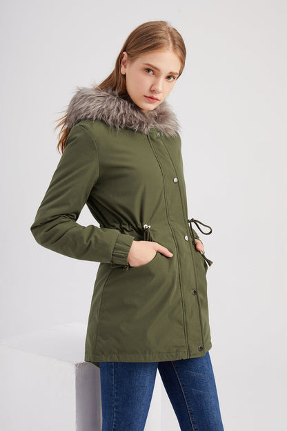 Parka femme avec capuche – Veste chaude imperméable pour hiver chic et confortable