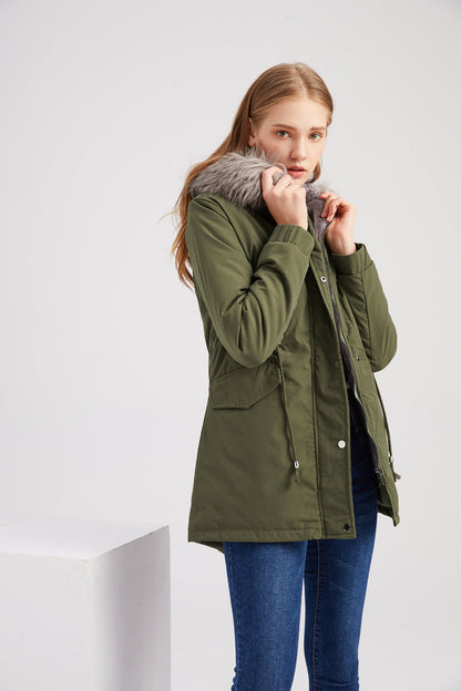 Parka femme avec capuche – Veste chaude imperméable pour hiver chic et confortable