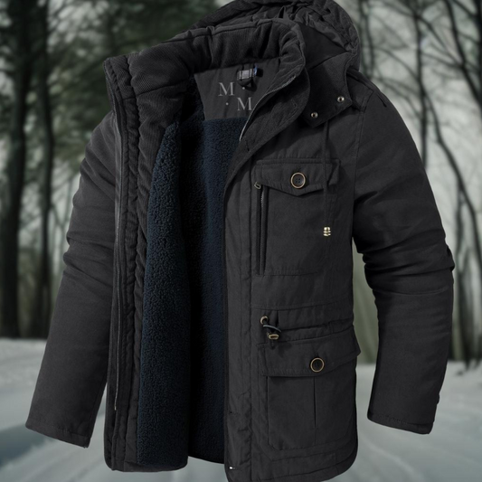 Veste d'hiver homme – Manteau épais chaud en laine pour temps froid