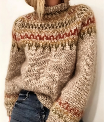 Pull col roulé femme – Pull tendance en maille douce et ajusté pour l'hiver