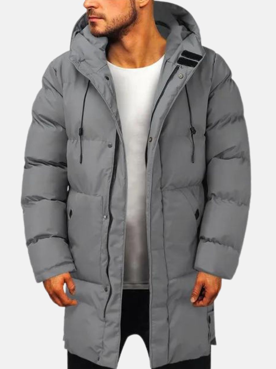 Parka homme – Veste chaude imperméable à capuche pour hiver élégant