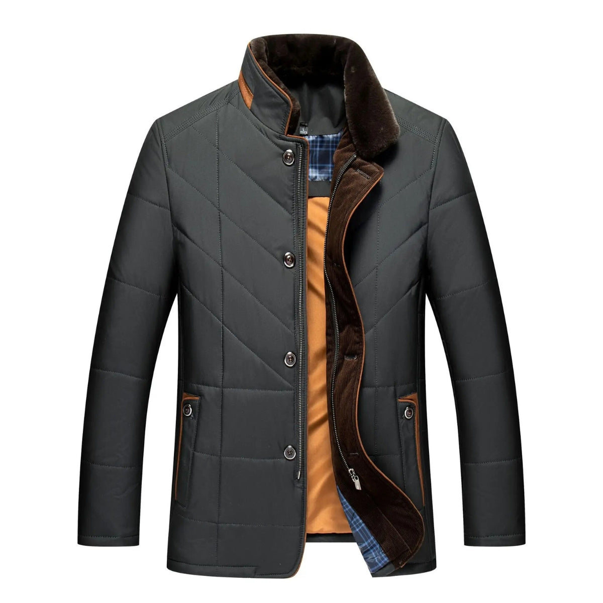 Veste d'hiver homme – Manteau chaud en laine avec capuche et style moderne