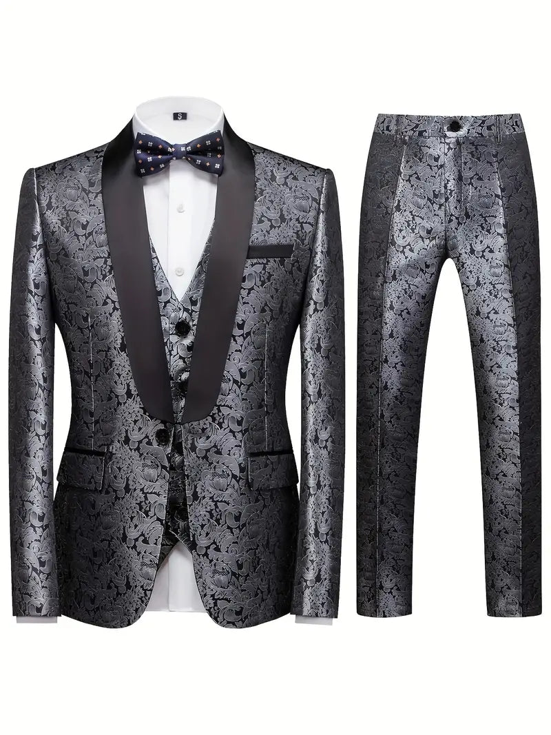 Costume homme 3 pièces – Ensemble élégant mode pour soirée et mariage