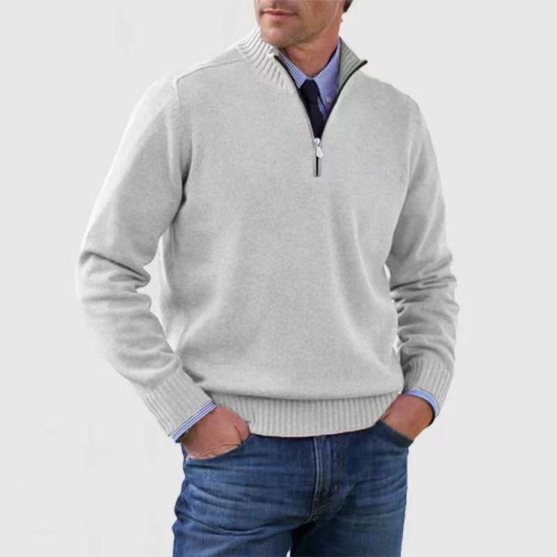 Sweat-shirt homme avec fermeture éclair – Vêtement confortable en coton pour sport et détente