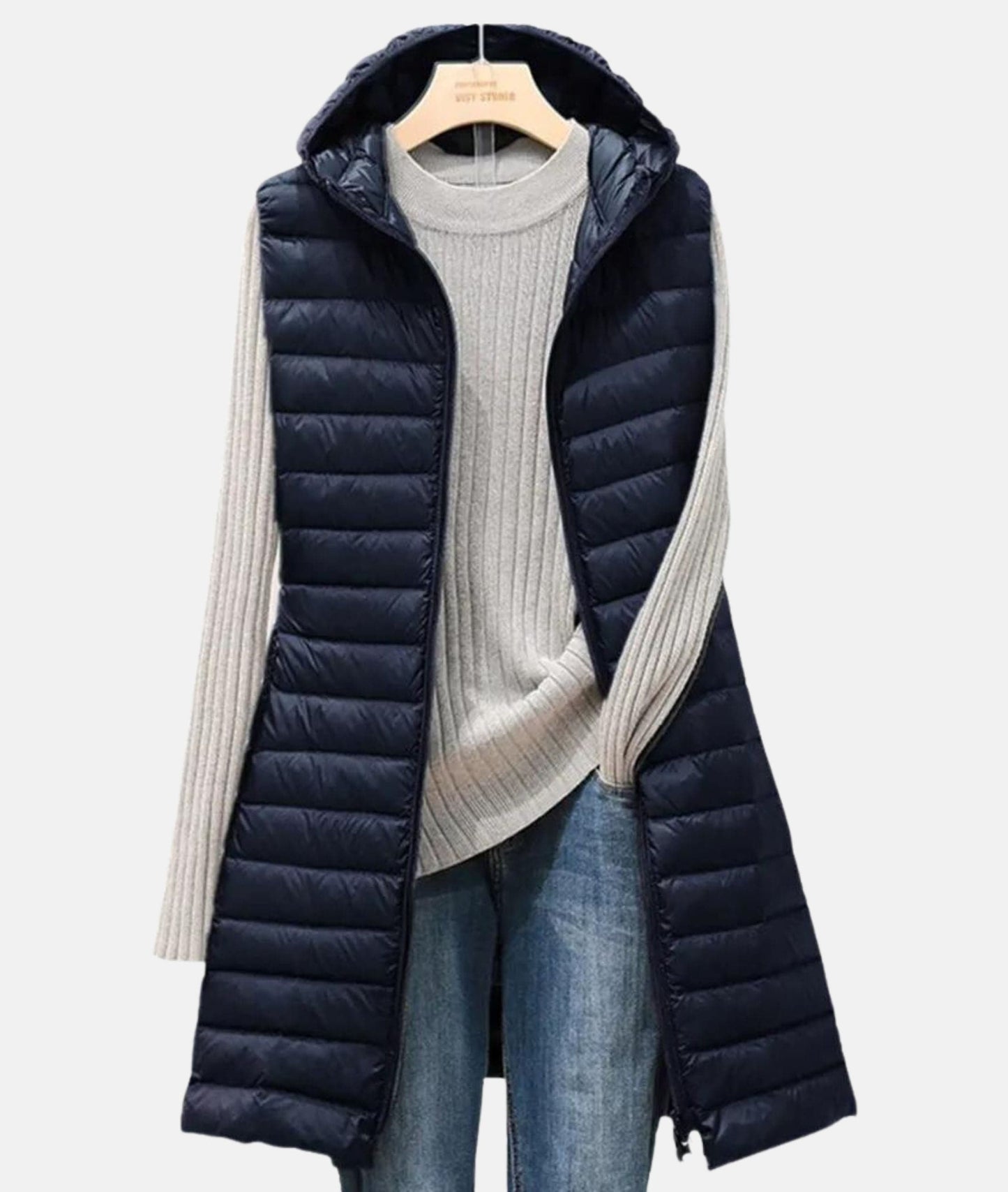 Gilet long femme – Gilet rembourré élégant pour hiver et mi-saison