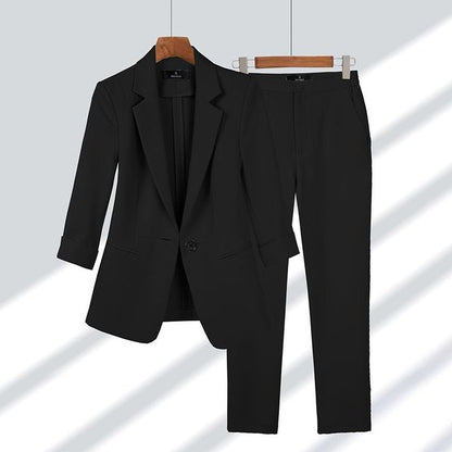 Blazer et pantalon femme – Tenue habillée élégante en tissu fluide