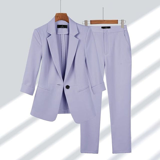 Blazer et pantalon femme – Tenue habillée élégante en tissu fluide