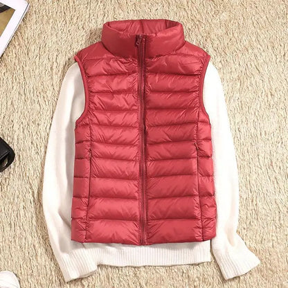 Gilet d'hiver femme – Duvet ultraléger chaud et élégant pour temps froid