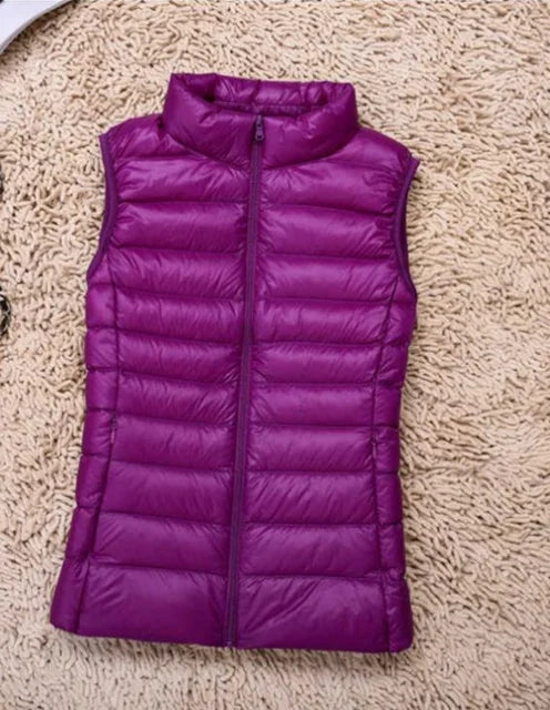 Gilet d'hiver femme – Duvet ultraléger chaud et élégant pour temps froid