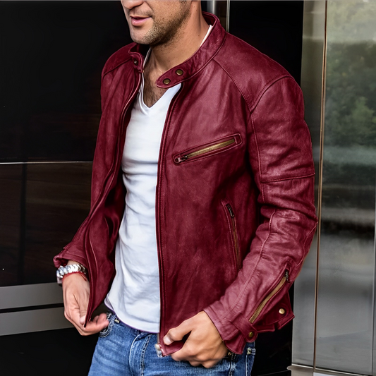 Veste zippée homme – Veste légère en polyester pour toutes saisons et casual