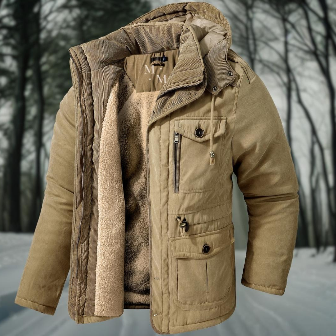 Veste d'hiver homme – Manteau épais chaud en laine pour temps froid