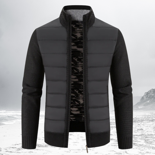 Veste à zip homme – Veste rembourrée chaude et élégante pour hiver