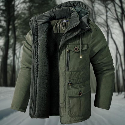 Veste d'hiver homme – Manteau épais chaud en laine pour temps froid