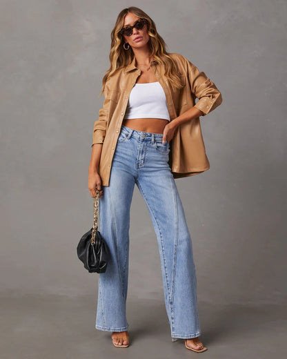 Jeans femme tendance – Jean skinny, taille haute et délavé chic pour tous les jours