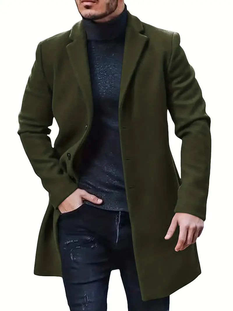 Trench-coat homme élégant – Manteau chic en laine pour toutes occasions