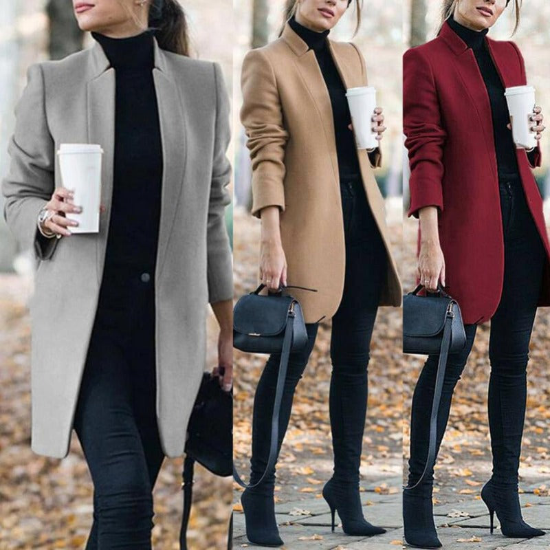 Manteau femme élégant – Veste chic en laine pour hiver et soirées