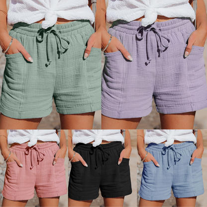 Shorts femme – Shorts avec cordon de serrage confortables et tendance