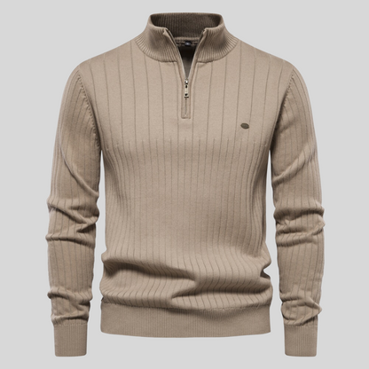 Pull en tricot homme – Sweat à zip confortable en laine pour hiver élégant