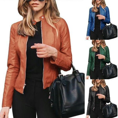 Veste élégante femme – Veste à zip chic en tissu doux pour sorties et travail