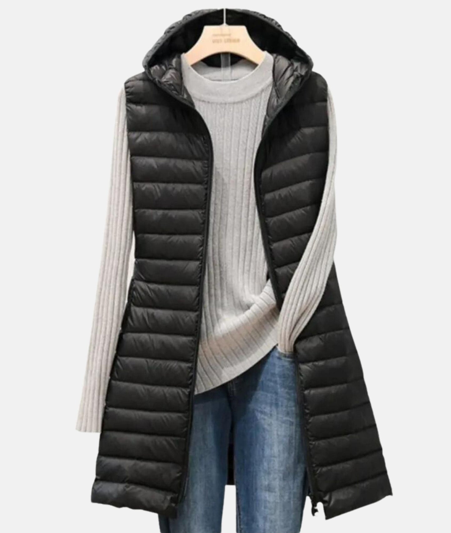 Gilet long femme – Gilet rembourré élégant pour hiver et mi-saison