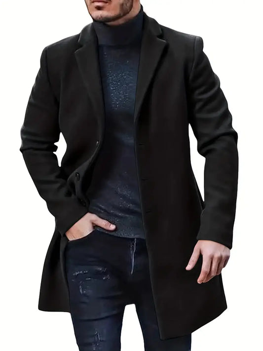 Trench-coat homme élégant – Manteau chic en laine pour toutes occasions