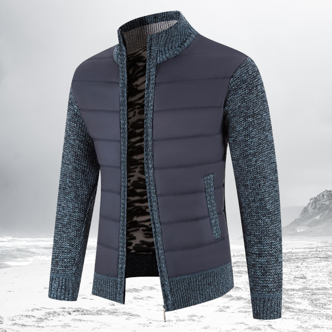 Veste à zip homme – Veste rembourrée chaude et élégante pour hiver