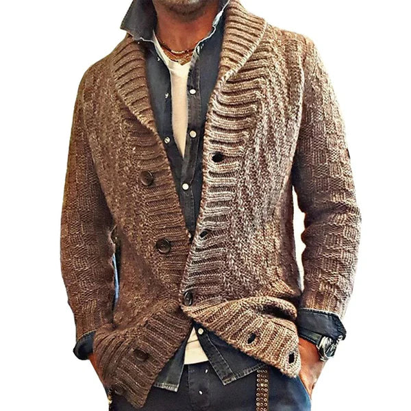 Veste en tricot homme – Veste avec revers élégante et confortable pour toutes occasions