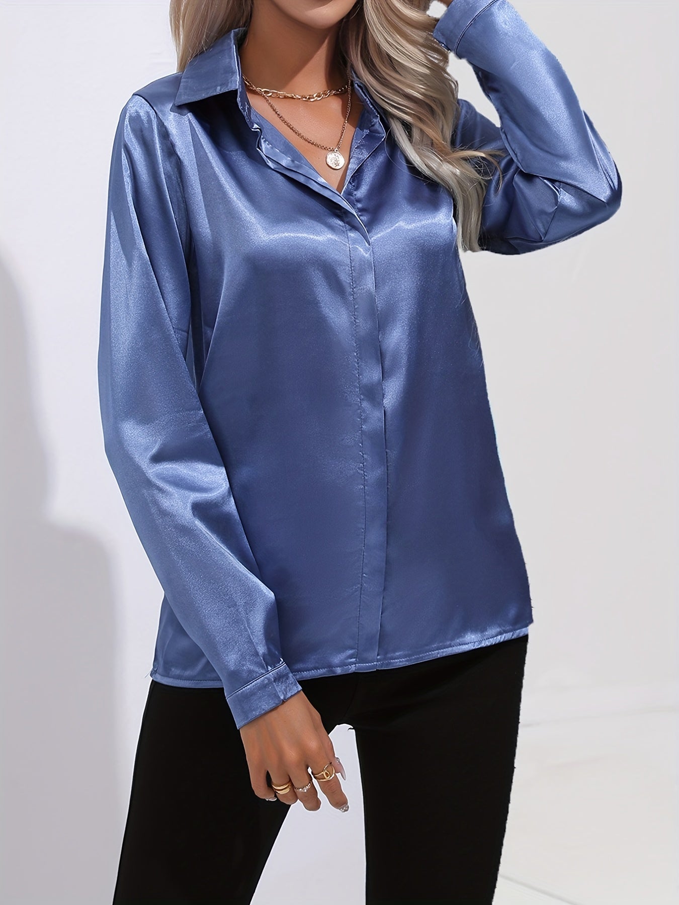 Blouse femme manches longues – Chemisier élégant en coton léger pour tous les jours