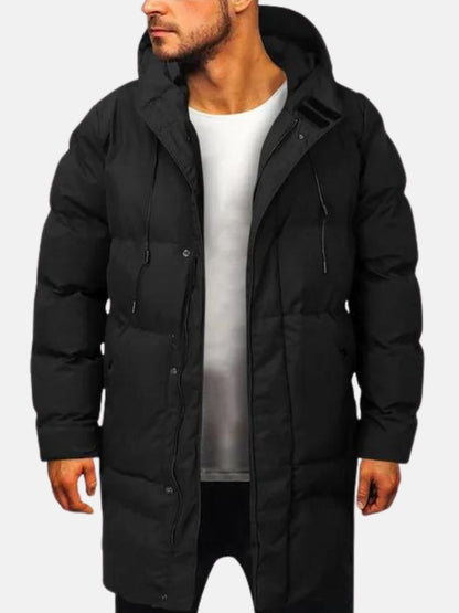 Parka homme – Veste chaude imperméable à capuche pour hiver élégant