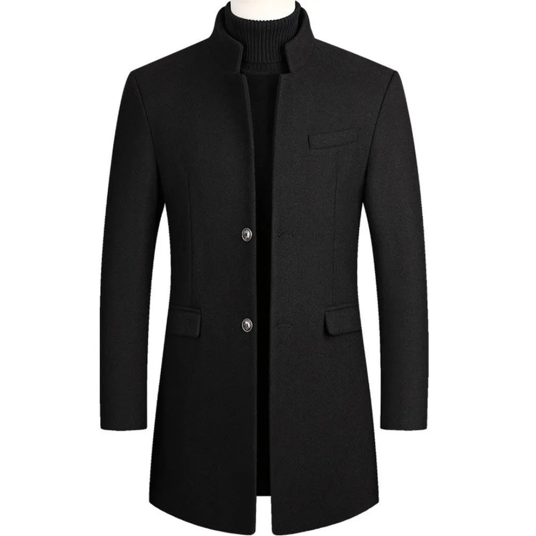 Trench-coat homme long élégant – Manteau chic en laine pour automne hiver