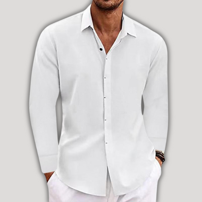 Chemise à manches longues homme – Chemise élégante avec boutonnière en coton doux