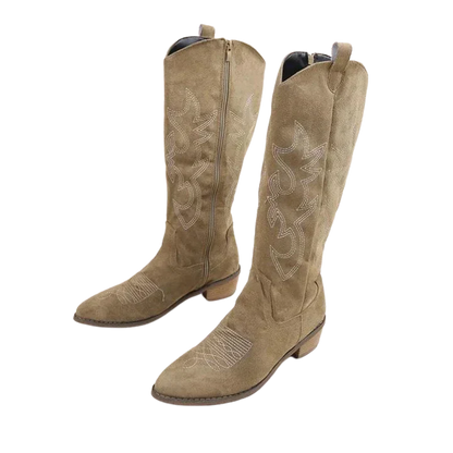 Bottes de cowgirl femme – Bottes en cuir élégantes à talon pour western et quotidien