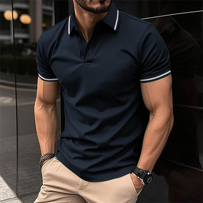 Polo homme à manches courtes – T-shirt élégant en coton léger pour été