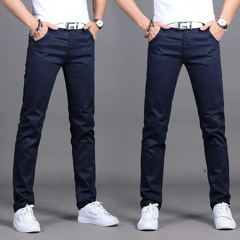 Pantalon chino homme slim – Pantalon élégant en coton pour look décontracté