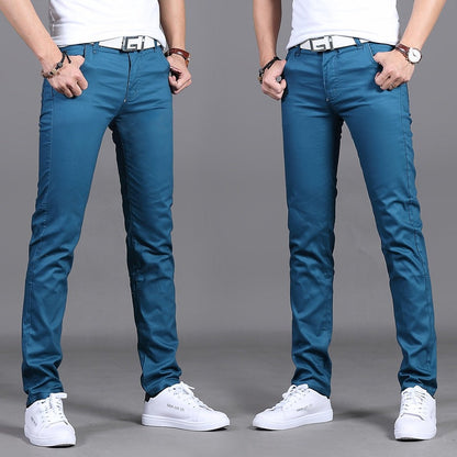 Pantalon chino homme slim – Pantalon élégant en coton pour look décontracté