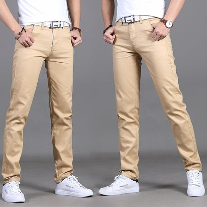 Pantalon chino homme slim – Pantalon élégant en coton pour look décontracté