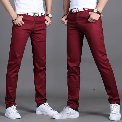 Pantalon chino homme slim – Pantalon élégant en coton pour look décontracté