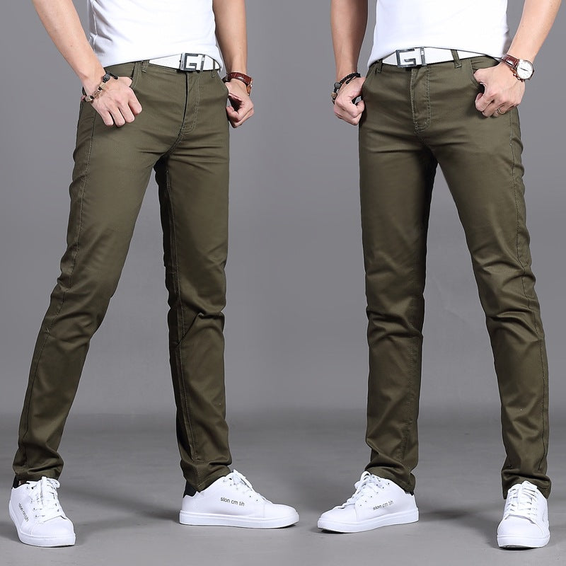 Pantalon chino homme slim – Pantalon élégant en coton pour look décontracté